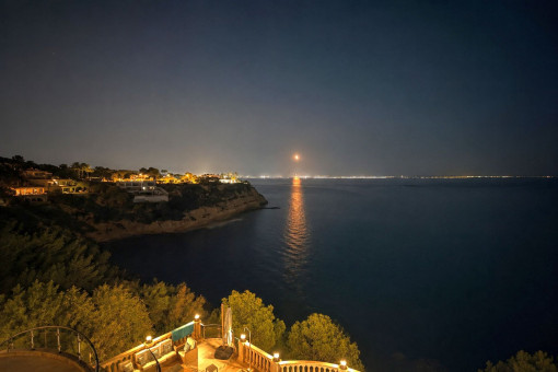 Nighttime sea view