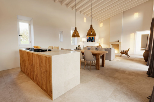 Modern kitchen with open living concept