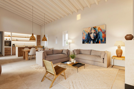 Bright living area with Mediterranean atmosphere