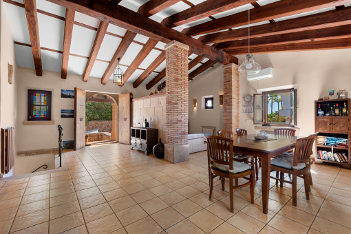 Entrance area flowing seamlessly into the open-plan living area