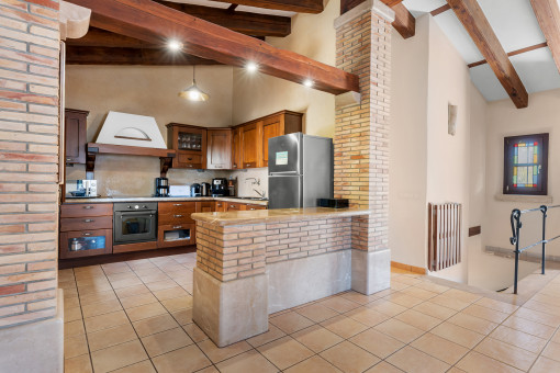 Kitchen adjoining the living area