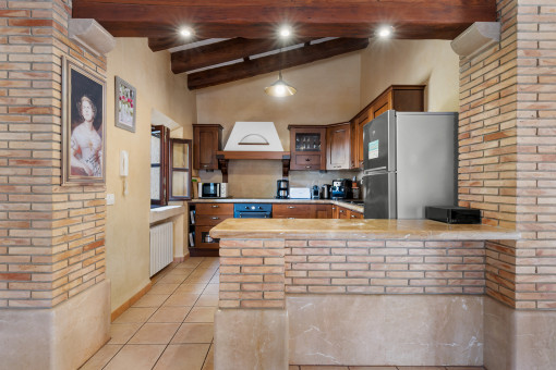 Kitchen adjoining the living area
