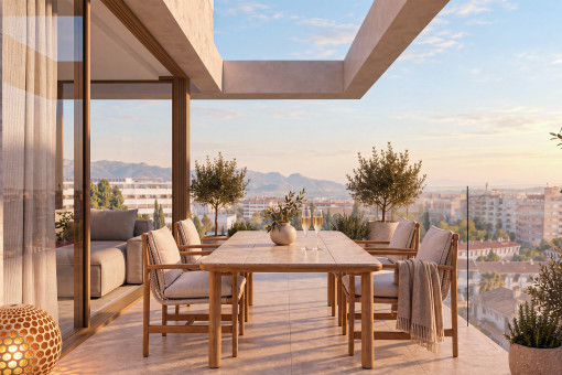 Terrace on the livilng floor 
