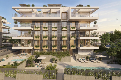 Building with community Pool area