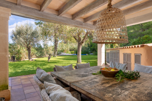 Covered veranda for relaxing outdoor moments