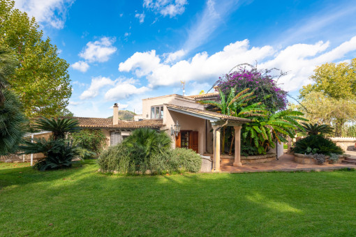 Mediterranean finca view in a natural setting