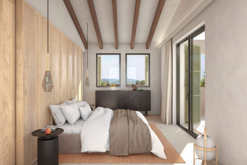 One of four bedrooms