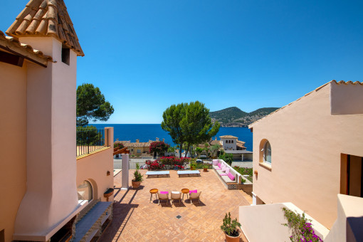 View of the terrace and the sea
