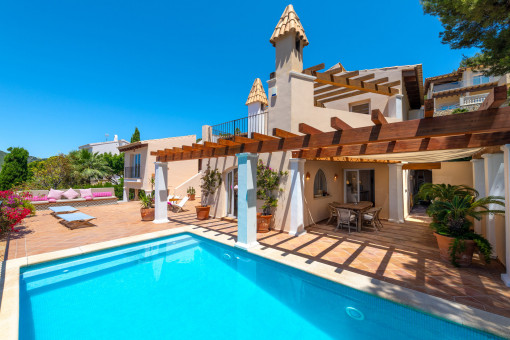 Cozy outdoor area with refreshing pool