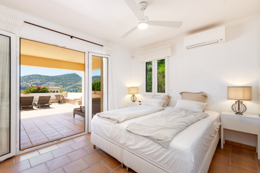 Bedroom with direct terrace access