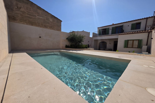 Heated saltwater pool