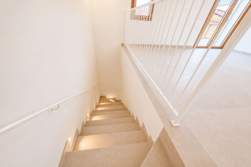 Staircase with indirect lighting
