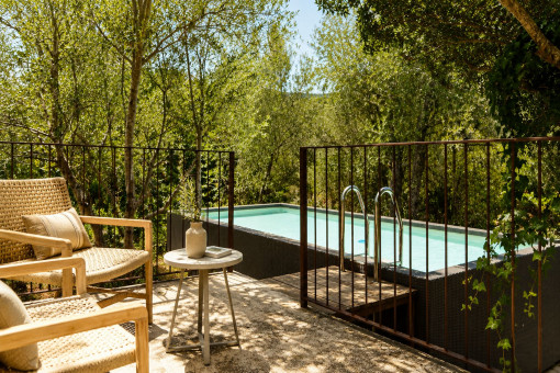 Private outdoor area with pool