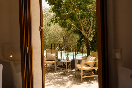 Seating area at the sun terrace