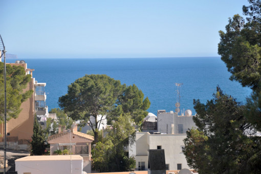 Rooftop terrace with sea views