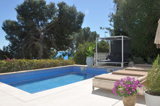 Private pool with sun terrace