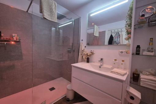 Modern bathroom with a walk-in shower
