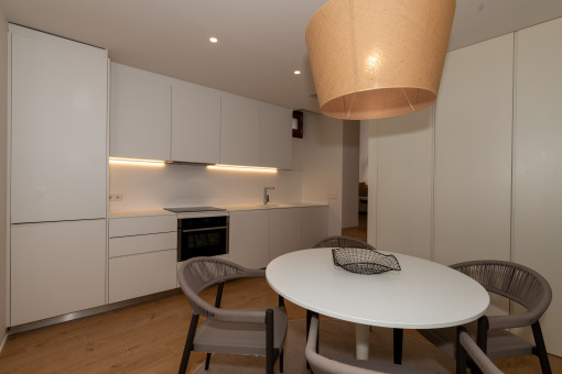 Kitchen with dining area