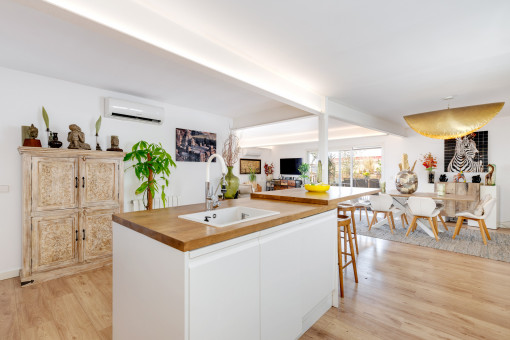 Open plan kitchen