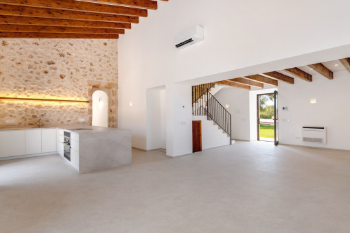 Open-plan living and dining area 