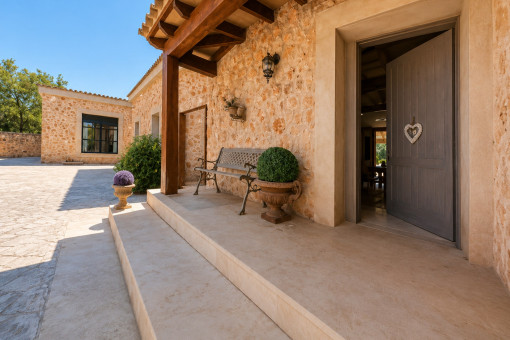 Welcoming entrance of the main house