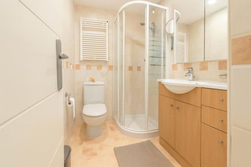 Modern bathroom with shower cabin