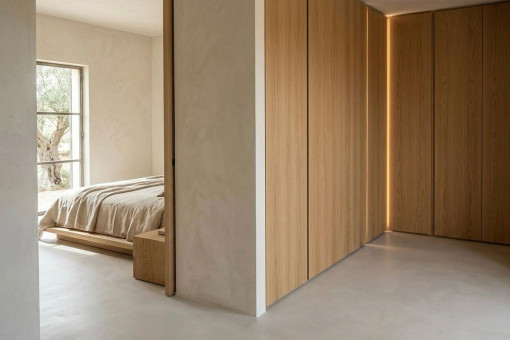 Rendering of the dressing room and bedroom