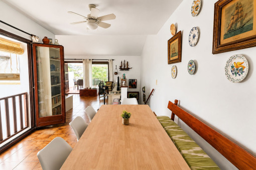 Spacious dining area with room for family and guests