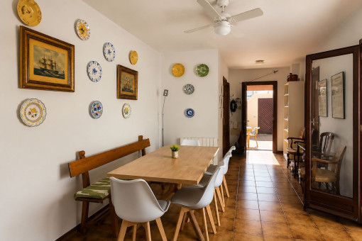 Dining area with Mediterranean charm
