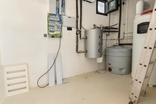 Technical room of the energy-efficient villa