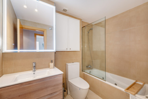 One of two bathrooms