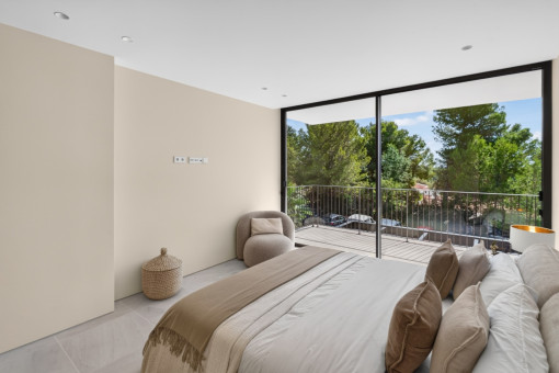 One of three bedrooms