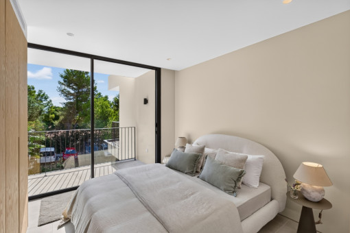 One of three bedrooms