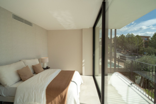 One of three bedrooms