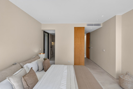 One of three bedrooms