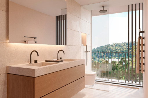 One of four bathrooms