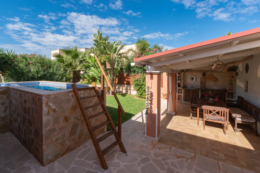 Covered Terrace in the Rear Garden