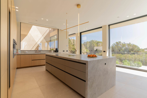 Open-plan designer kitchen
