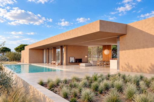 Spacious, covered terraces and swimming pool
