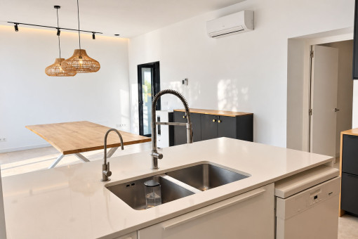 Modern kitchen with spacious island