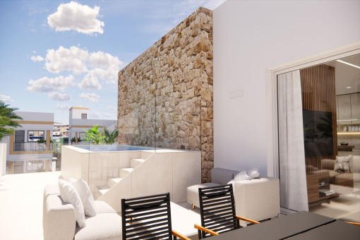 Rooftop terrace with private pool
