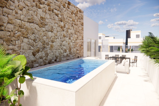 Rooftop terrace with private pool