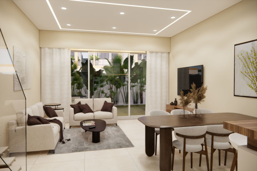 Open-plan living area
