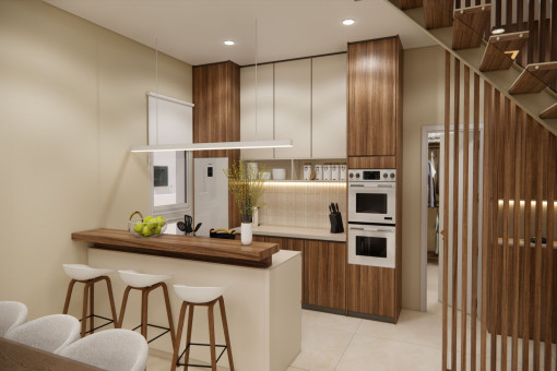 Open-plan kitchen
