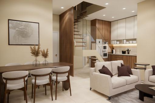 Open-plan dining area