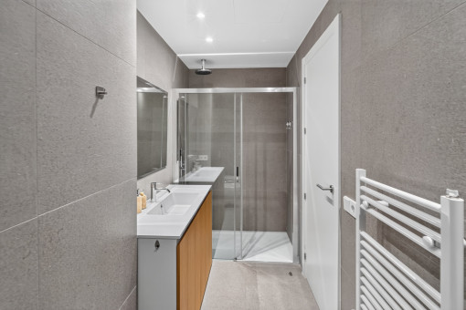 One of two bathrooms
