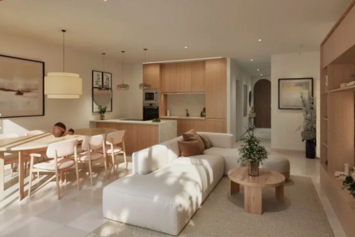 Living area with open concept