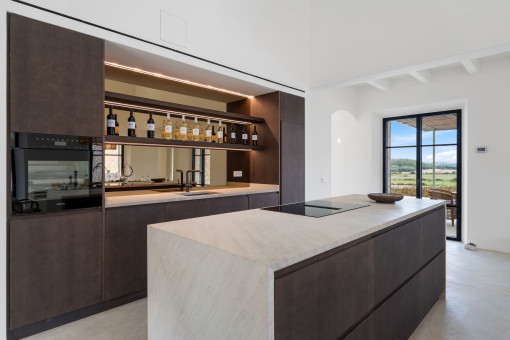 Modern designer kitchen with spacious island