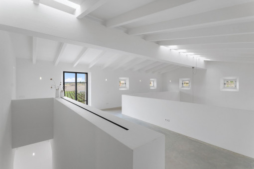 Light filled gallery on the upper floor