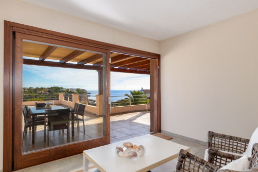 View of the sea from the living area
